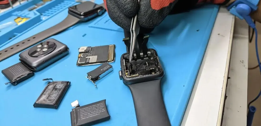 Apple Watch being repaired